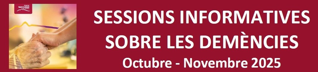 Sessions informatives sobre demències octubre-novembre 2025 amb imatge de mans entrellaçades donant suport